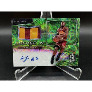 2016 Spectra Locked In Memorabilia Neon Green /25 Kay Felder #10 Rookie Auto RC